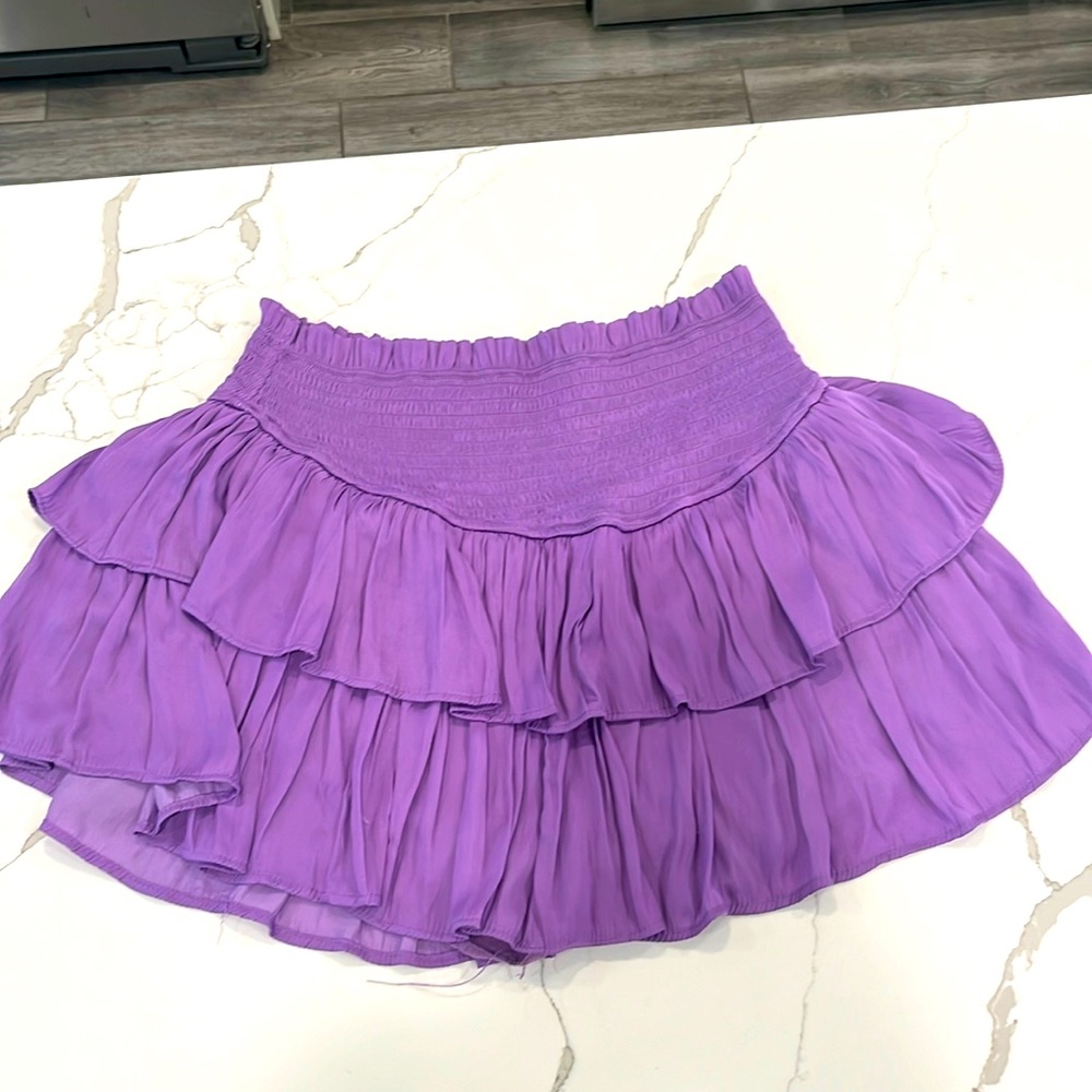 Purple junior skirt elastic waist